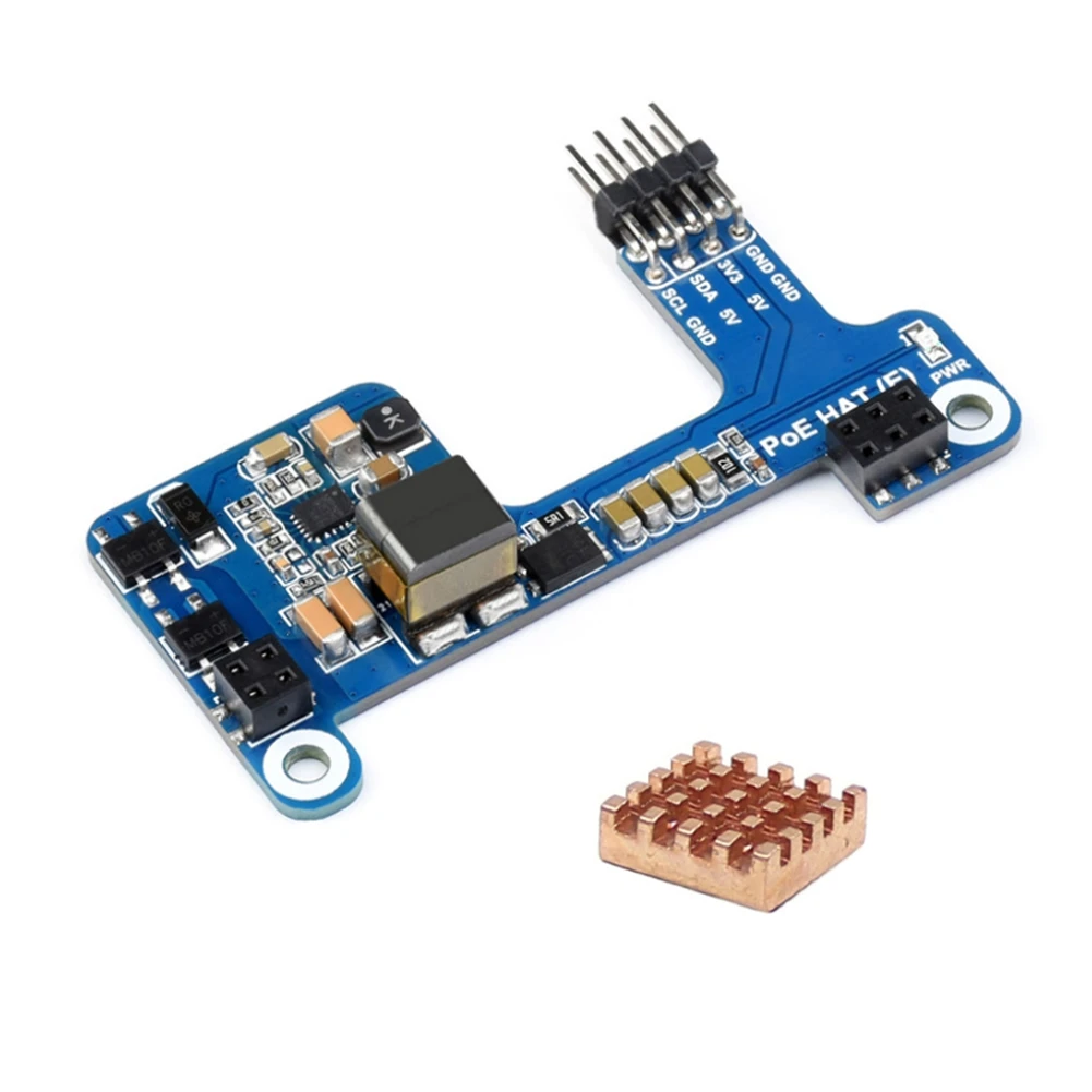 

Waveshare PoE HAT(E) for Raspberry Pi Ethernet Power over Expansion Board+Heatsink for Raspberry Pi 3B+/4B for IEEE 802.3Af 1Set