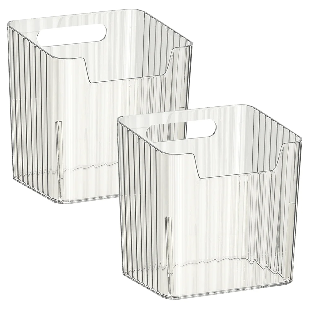 

2Pcs Home Inner Side Freezer Fruit Crisper Fruit Container Snack Storage Box for Freezer Refrigerator Home Fridge