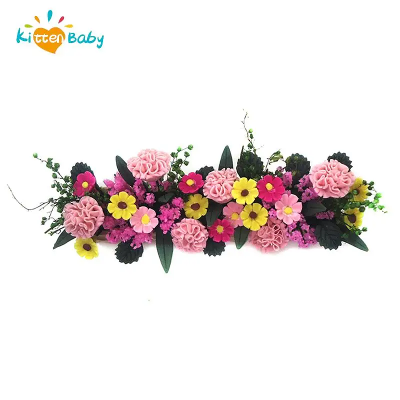 

1 Set 1:12 Doll House Miniature Flowers Garden Flower Beds Ornament Mini Potted Plant Flowers Pot for Doll House Decoration