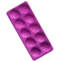 easter silicone mold rabbit colored egg chocolate cake mold holiday decoration baking tools manual soap mould for party supply