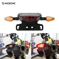 nicecnc for suzuki drz400s 2000 2019 drz400sm 2005 2019 rear fender brake tail signal led light license plate turn signal light