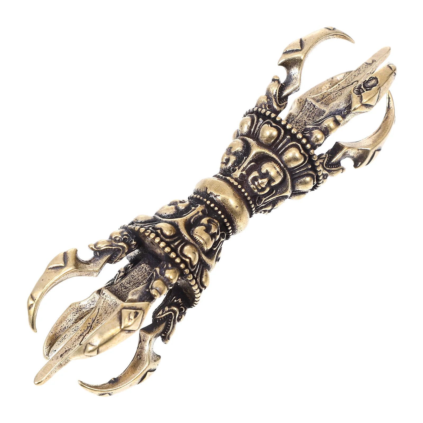 

Magical Utensil Ornament Indoor Decor Necklace Vajra Pestle Figurine Men Jewelry Brass Man Craft Exquisite
