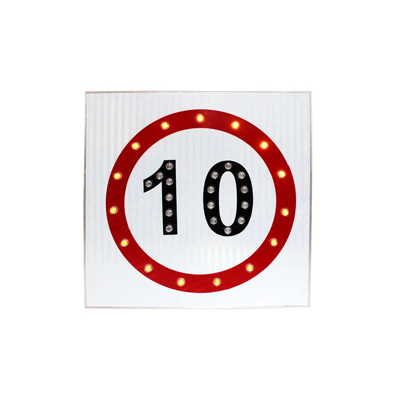 

Waterproof Customized Aluminum Roadway Bridge Warning Flashing Speed Limit Sign