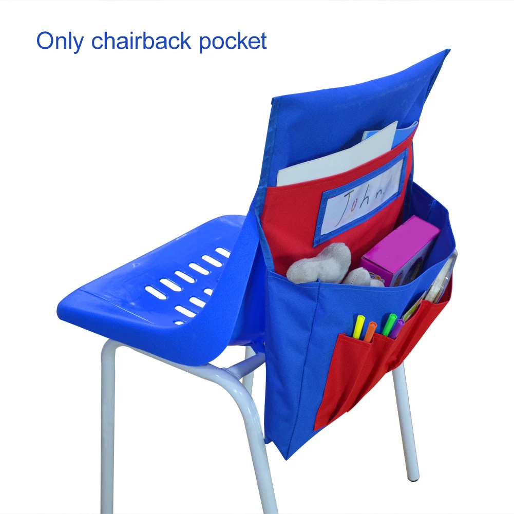

For Kids Stuff Storage Name Tag Portable Stationery Hanging Washable Chairback Pocket Home School Classroom Polyester Organizers