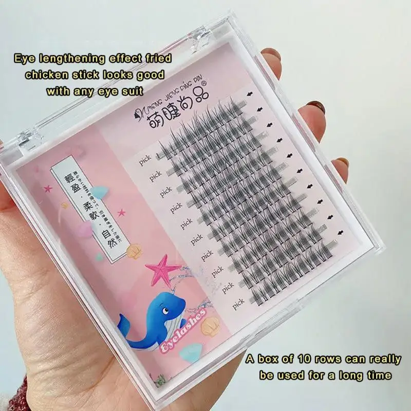 Новые Накладные ресницы рыбий хвост натуральные с толстой завивкой требуют клея