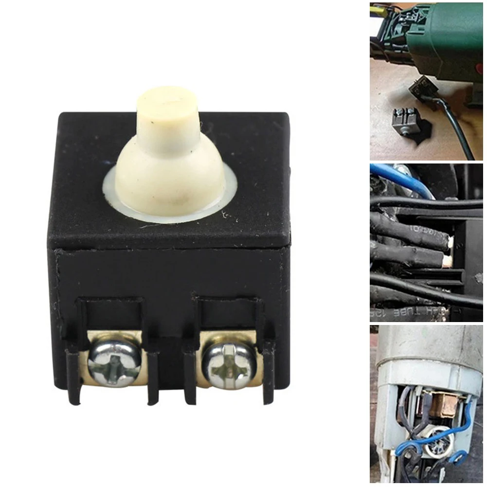 

1pcs 2.5x2.5cm 250V 6A Angle Grinder Push Button Switch For 100mm Angle Grinder Polisher Power Tools Accessory