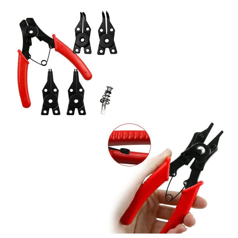 

4 IN 1 Multifunctional Snap Ring Pliers Multi Tools Multi Crimp Tool Internal External Ring Remover Retaining Circlip Pliers