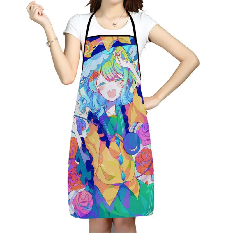 

Komeiji Koishi аниме-Фартук Кухонные фартуки для женщин и мужчин, нагрудники для уборки дома, передники для домашнего приготовления, фартук для маникюра