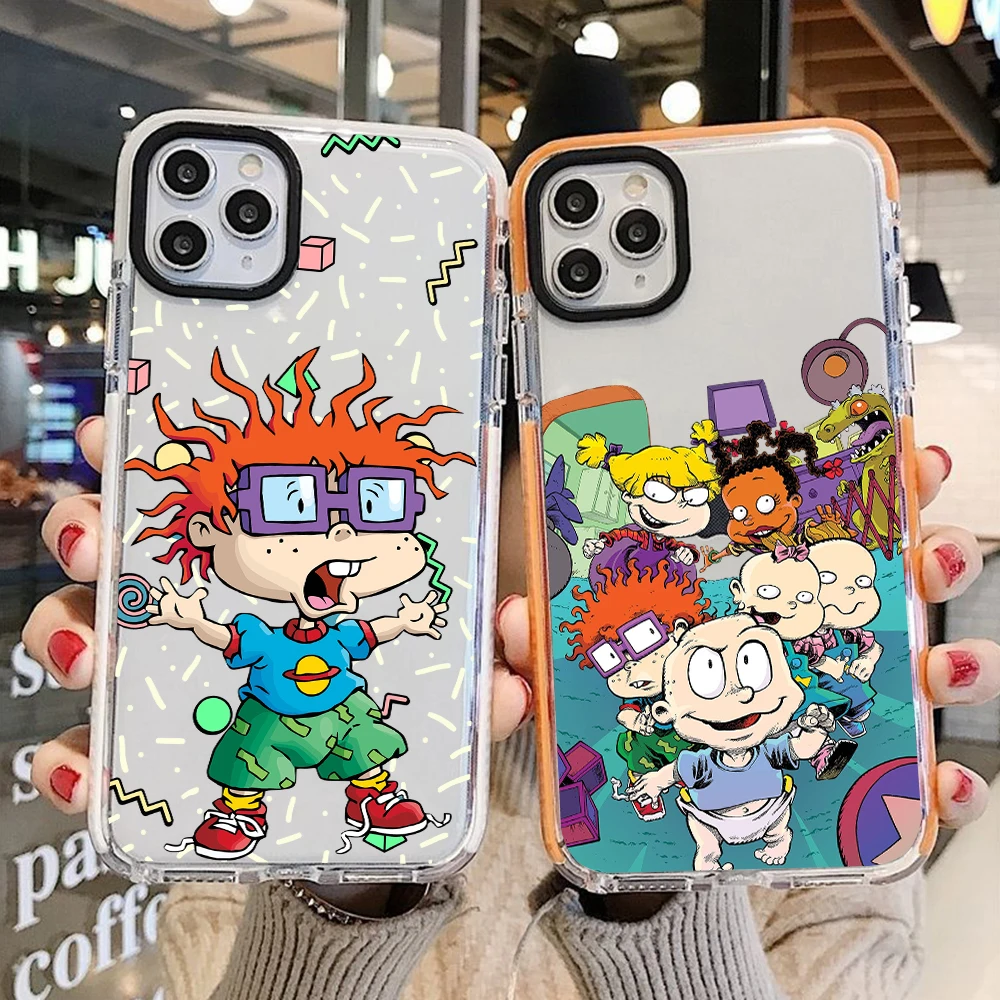 

Cartoon Children Rugrats Soft TPU Phone Case For iPhone 11 12 13 14 Pro Max 7 8 Plus Xr X XS Clear Transparent Cover