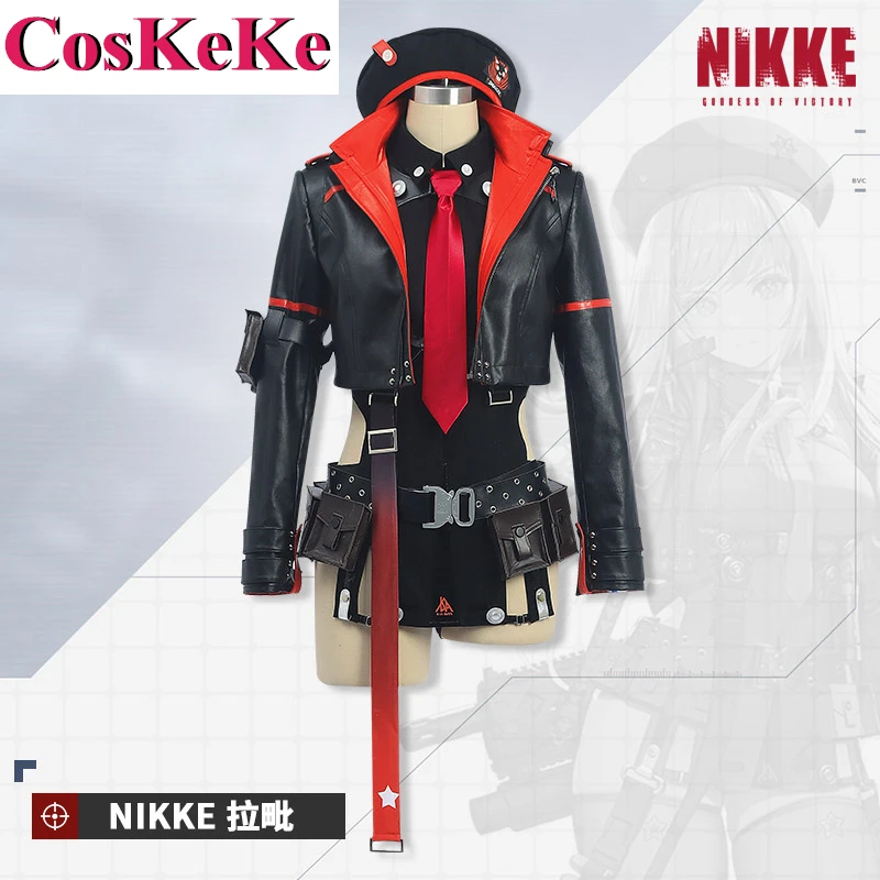 

CosKeKe [Customized] Rapi Cosplay Anime Game NIKKE Sweet Fashion Black Battle Uniform Unisex Halloween Party Role Play Clothing