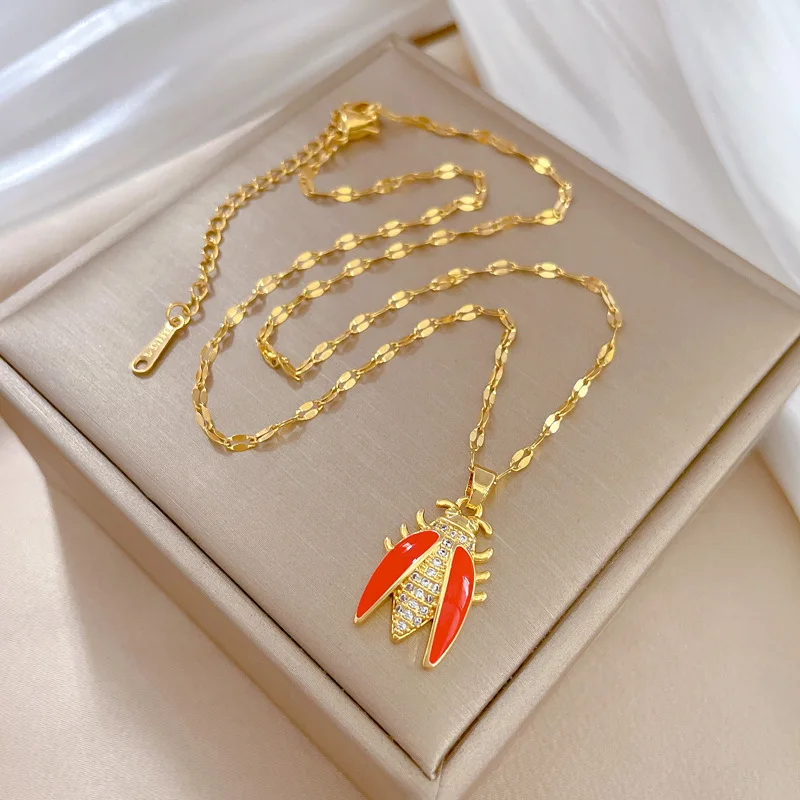 Банкетная свадьба цикада капающее масло кулон ожерелье женская универсальная