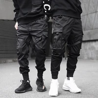 tactics wide gothic cotton pants men casual solid color leggings multifunction hip hop korean streetwear trousers fashion m 5xl