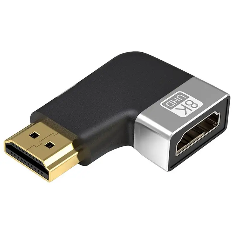 

HD Male To Female Adapter Female To Female HD HDMI2.1 Connector 3D Aluminum Alloy Coupler 8K TV Extension Adapter For Sound HDR