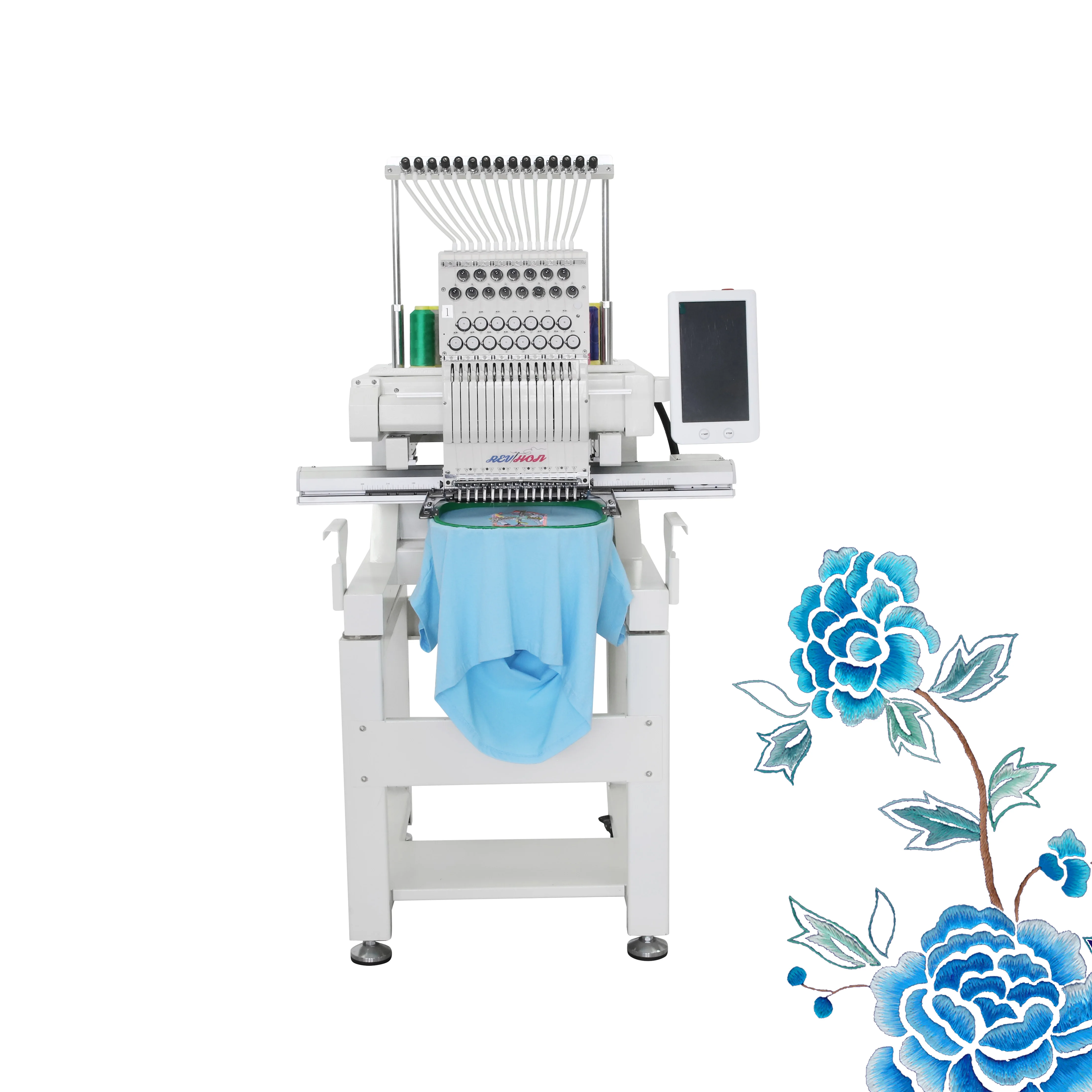 QHM высокоскоростная 15 одноголовочная маленькая компьютерная вышивальная машина