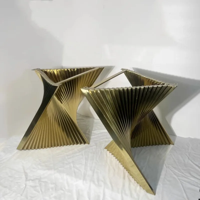 Роскошное основание для обеденного стола из нержавеющей стали Минималистичная