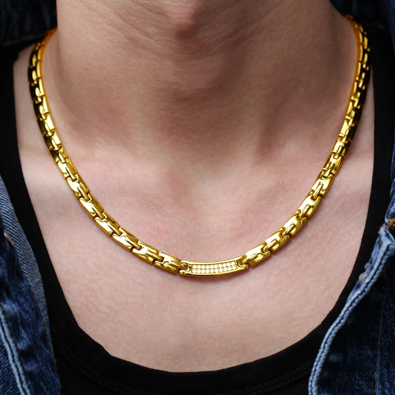 Ожерелье из титановой стали в форме капли воды ожерелье гематита и жира с