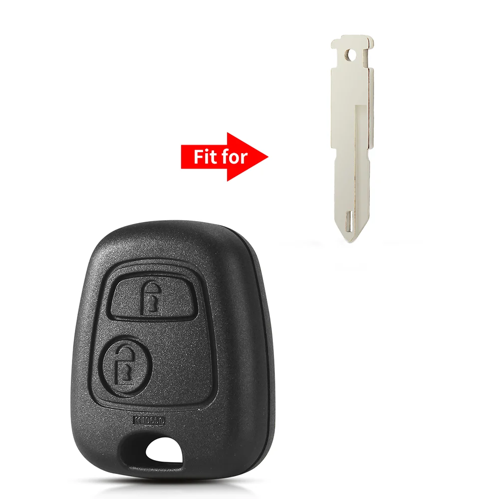 

KEYYOU 10 шт. для Toyota для Peugeot 107 206 207 306 307 407 для Citroen C1 C4 корпус автомобильного ключа Fob ЗАМЕНА 2 кнопки дистанционного управления