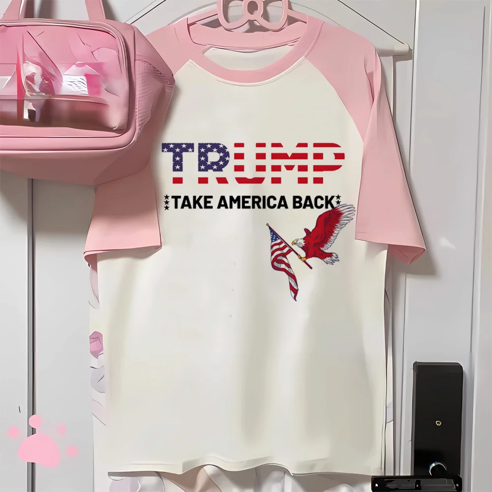 Donald Trump t-shirt women 80s Colorful kawaii Retro graphic Digital tshirt 2000s Grunge Psychedelic Breathable