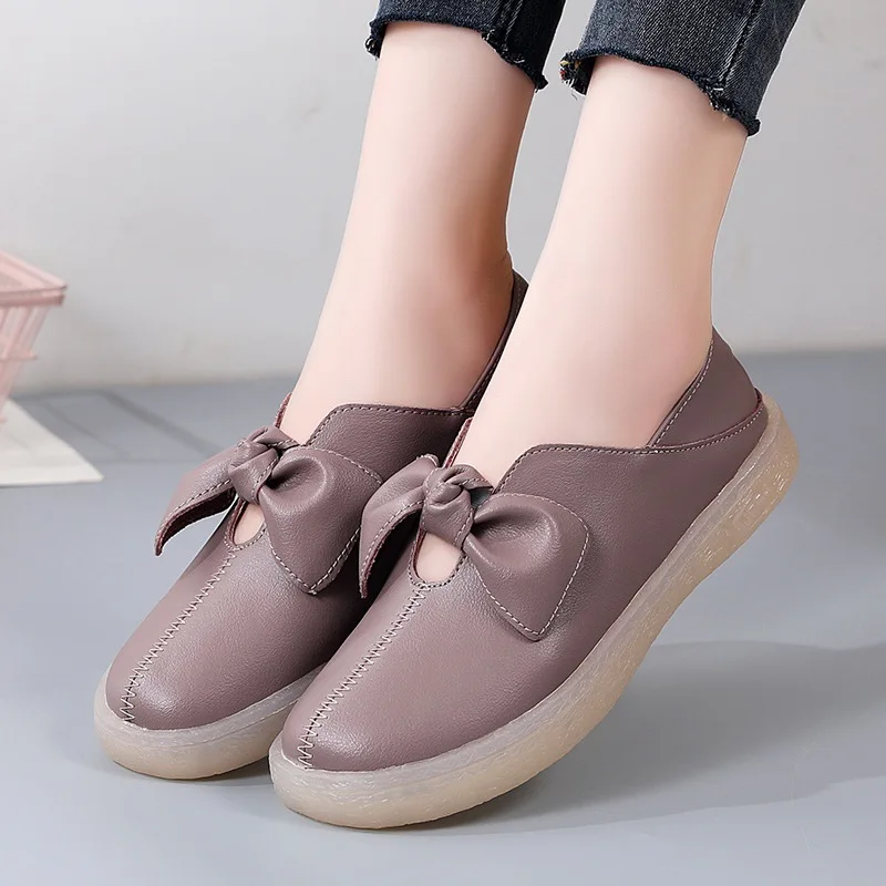 

Genuine Leather Women Casual Shoes Flats Loafers Shoes Woman Flats Shoes Female Loafers Slip-on Walking Shoes Woman