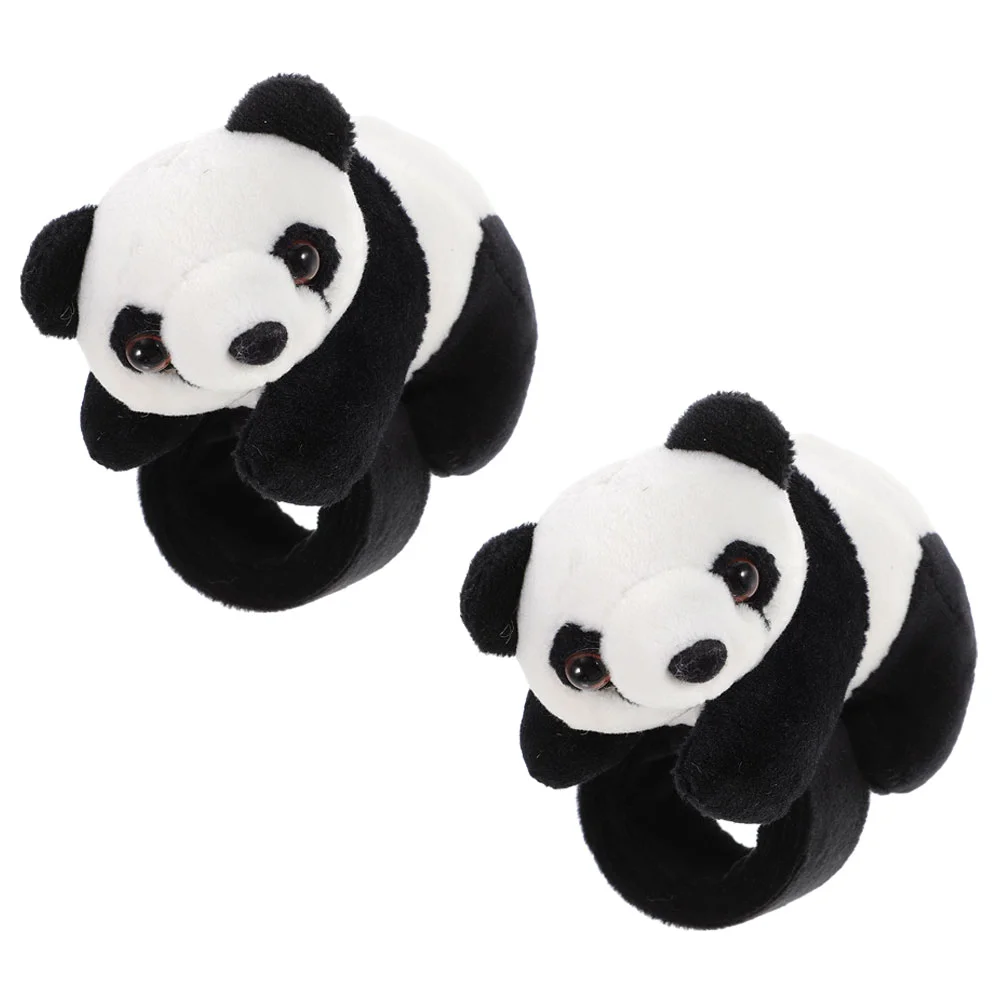 2pcs Lovely Soft Gentle Ornamental Portable Animal Slap Wrist Bracelets for Party Favors Kids Gift
