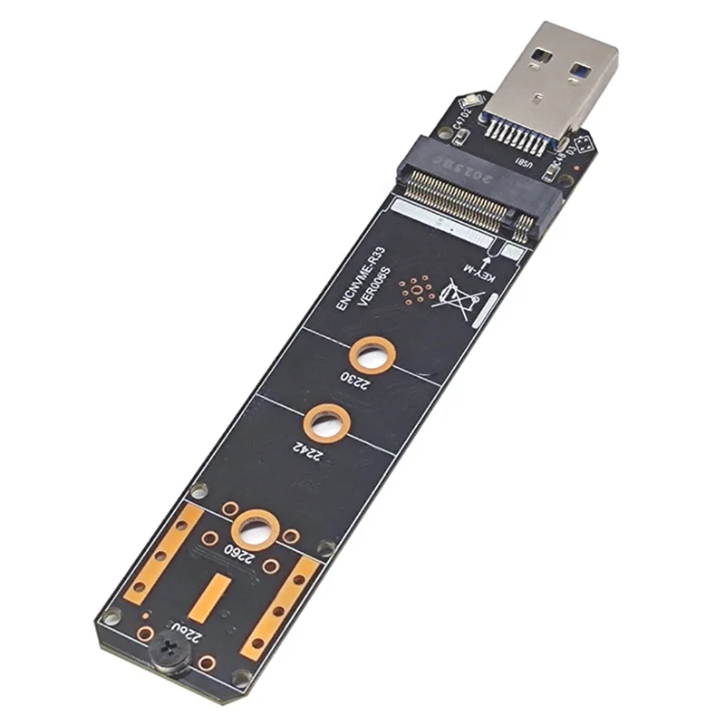 

M.2 NVME SSD to USB3.2 GEN2 10Gbps Adapter M.2 NVME SSD Adapter for 2230 2242 2260 2280 NVME M.2 SSD RTL9210B