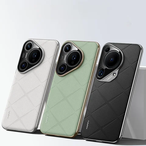 Чехол для Huawei Pura 70 Ultra, чехол для 70 Pro Plus, оригинальный Простой кожаный чехол с рисунком + нескользящий ультратонкий защитный чехол из поликарбоната