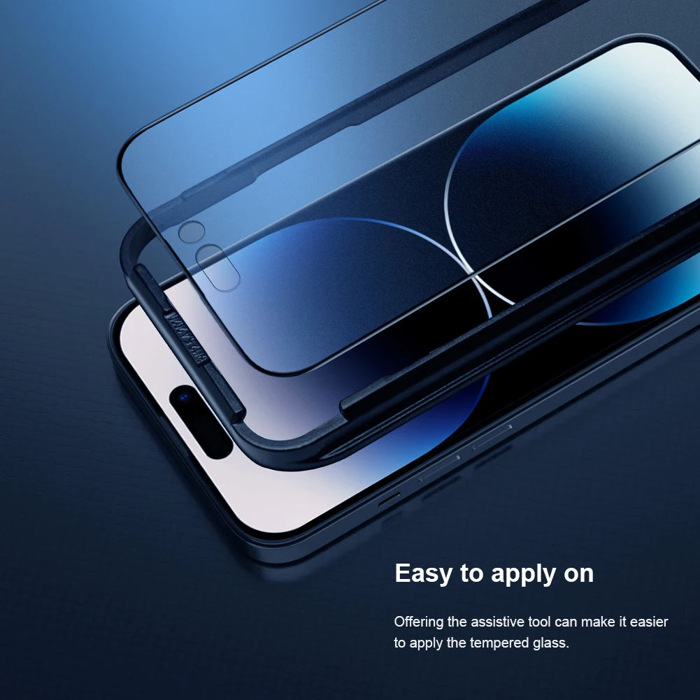NILLKIN For iPhone 14 Pro Max Screen Protector FogMirror Matte Tempered Glass For iPhone13ProMax Full Coverage Glass With Tools