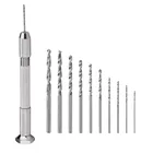 Миниатюрный ручной сверлильный патрон из алюминиевого сплава, 10 шт., 0,8-3,0 мм, сверло для ювелирных изделий, печатных плат, часов, Сверление дерева, пластика, инструмент сделай сам