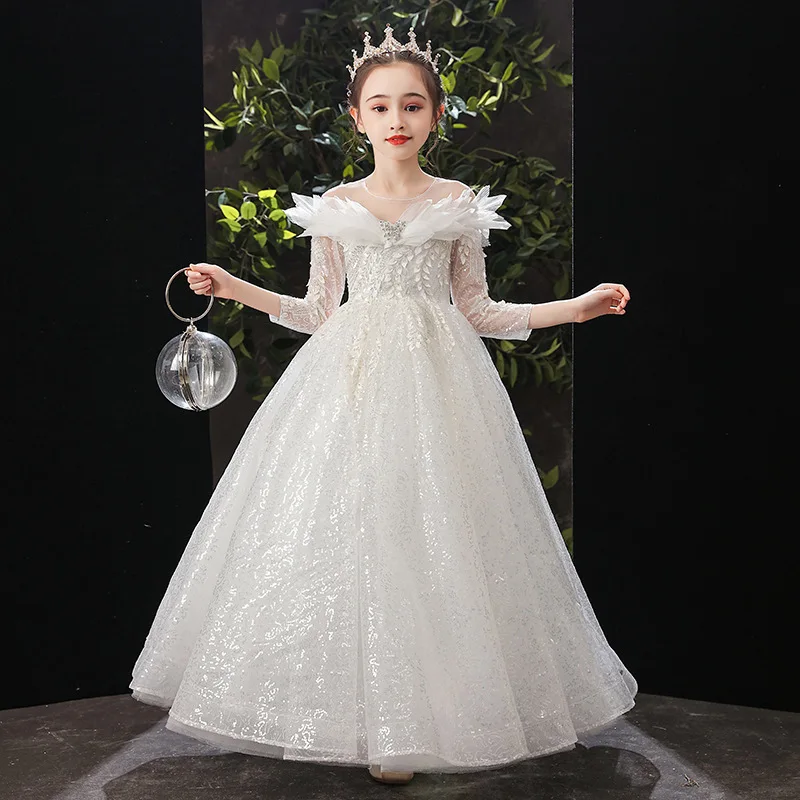 Teen Slim Girls Luxury White Prom 