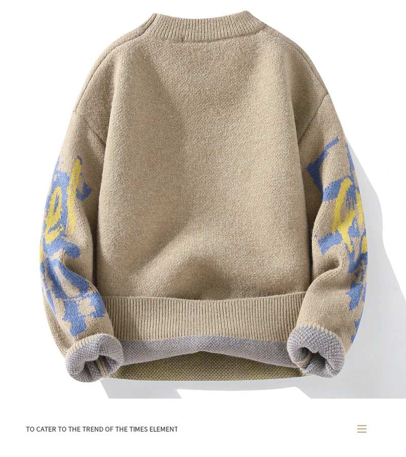 Мужской и женский свитер в стиле Харадзюку осенне-зимний мужской повседневный