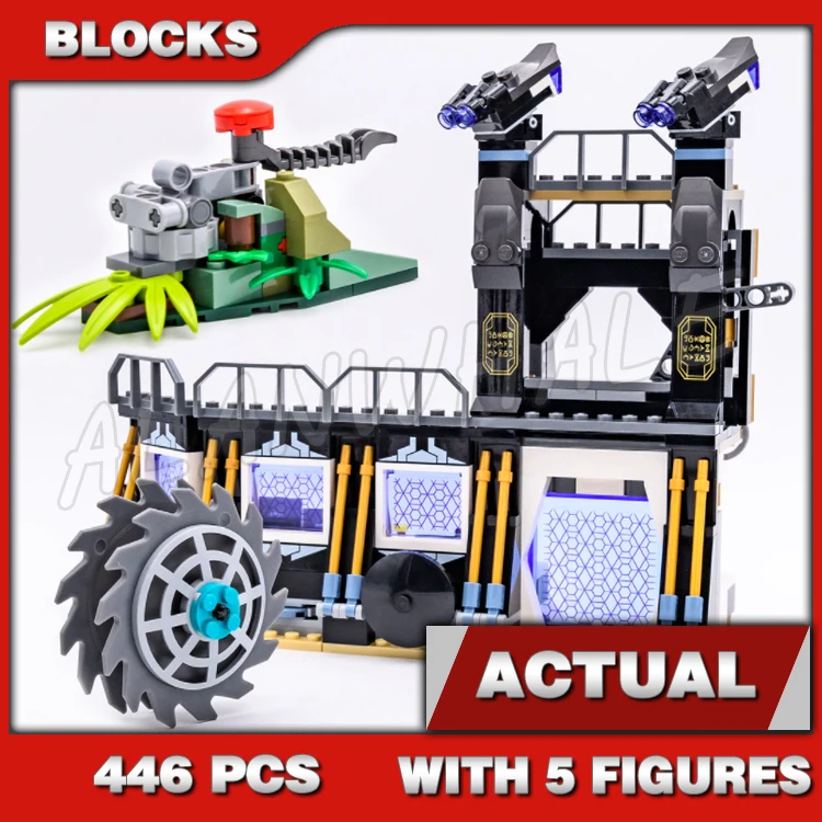 

446pcs Super Fighter Revengers Corvus Glaive Thresher Attack Wakandan Wall Lab 10838 Building Blocks Toy Compatible With Model