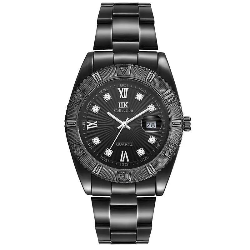 Дизайнерские мужские немеханические кварцевые часы IIK с календарем роскошные