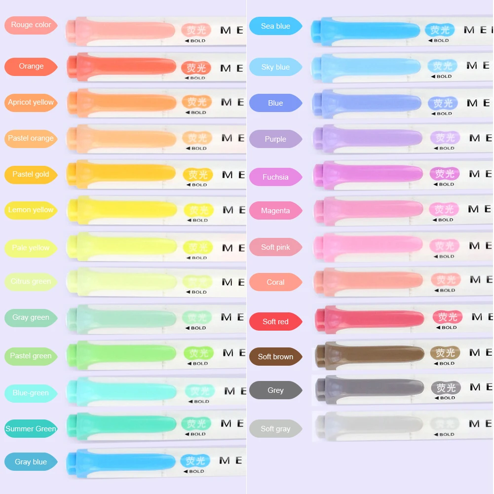 

3/5/10/25Pcs Highlighters Pastel Markers Dual Tip Fluorescent Pen For Art Drawing Doodling Marking School Office Stationery