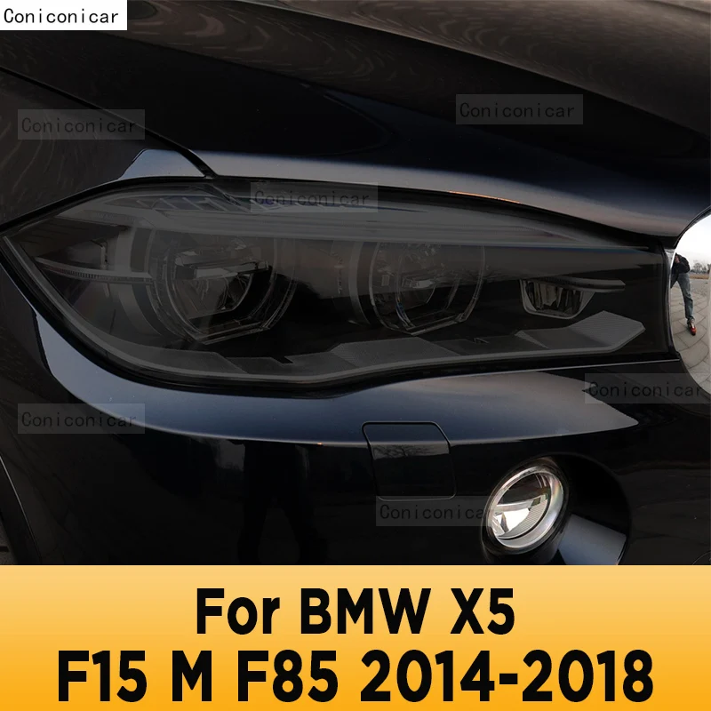 

For BMW X5 F15 M F85 2014-2018 Car Exterior Headlight Anti-scratch Front Lamp Tint TPU Protective Film Cover Repair Accessories
