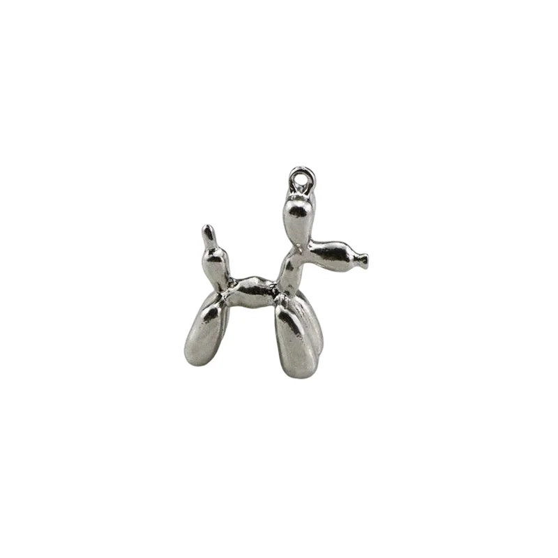 

WZNB 4Pcs Stainless Steel Balloon Dog Charms Pendant for Jewelry Making Necklace Bracelet Accessories Craft Diy Material