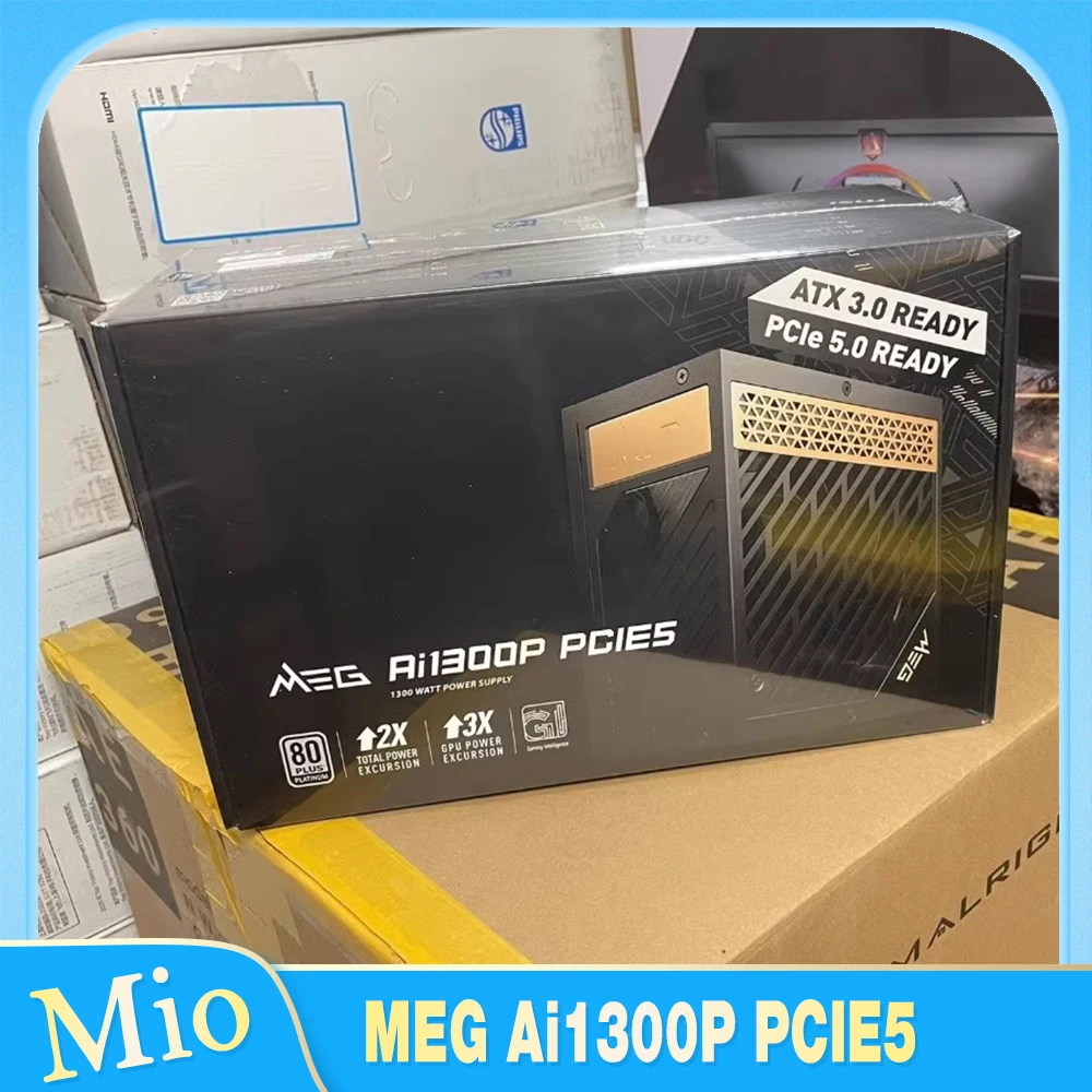 Блок питания для MSI Мег Ai1300P PCIE5 1300 Вт Платиновый полный модуль ATX3.0 Стандартный
