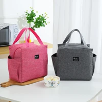 functional cooler lunch box portable insulated canvas lunch bag thermal food picnic lunch bags for women kids food storage bags