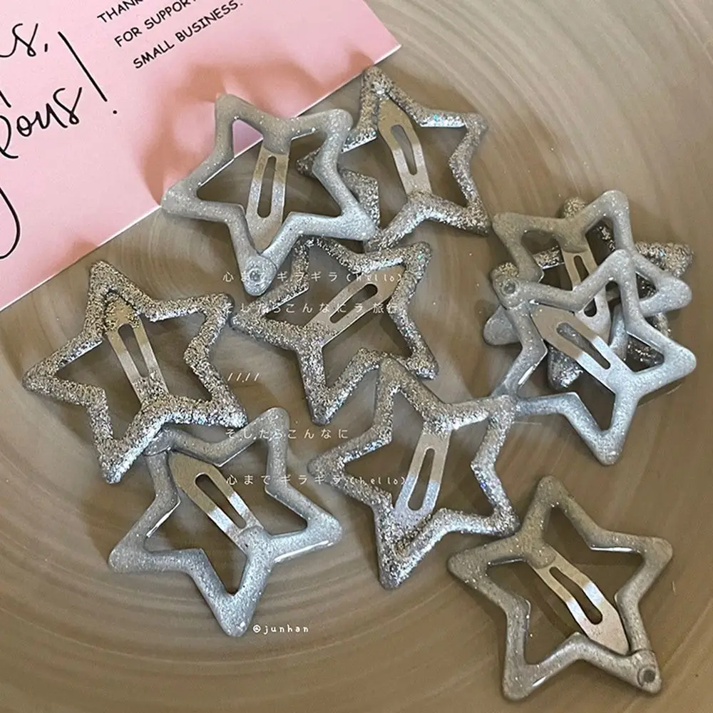 

Star Shiny Bangs Clip Geometry Shape Female Hair Accessories Korean Style Headwear Star Hairpin Metal Hair Clip