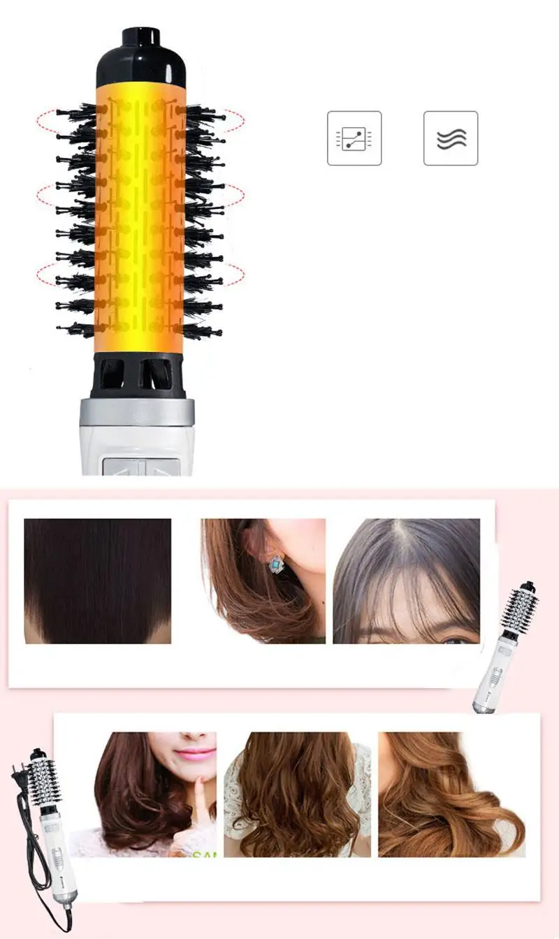 Одношаговая расческа для выпрямления волос с горячим воздухом плойка