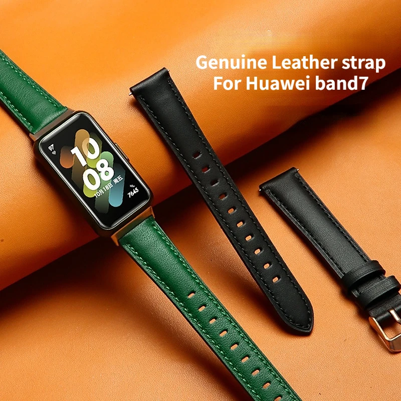 

Genuine leather Strap for Huawei band 7 Correa bracelet Replacement Smart watches Watchband For HUAWEI Band 7 NFC Sports Strap