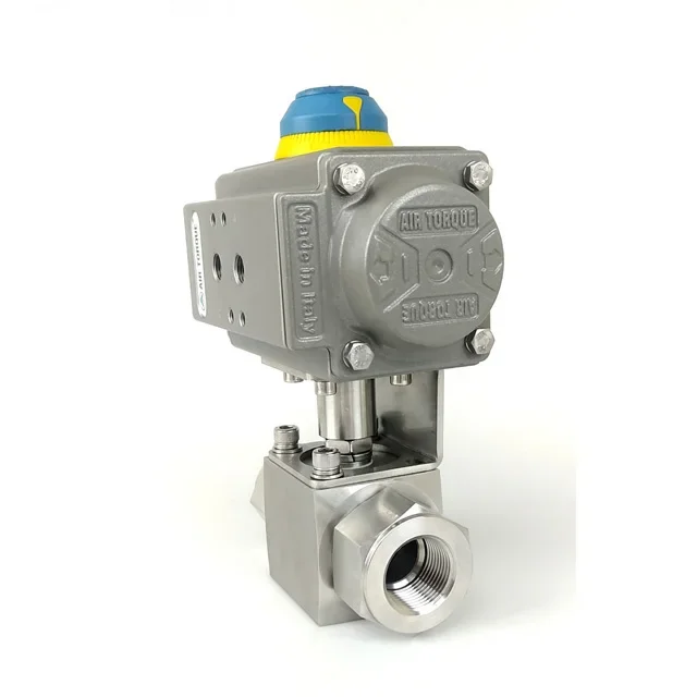 Пневматический Aatuator высокого давления шаровой кран с внутренней резьбой одно