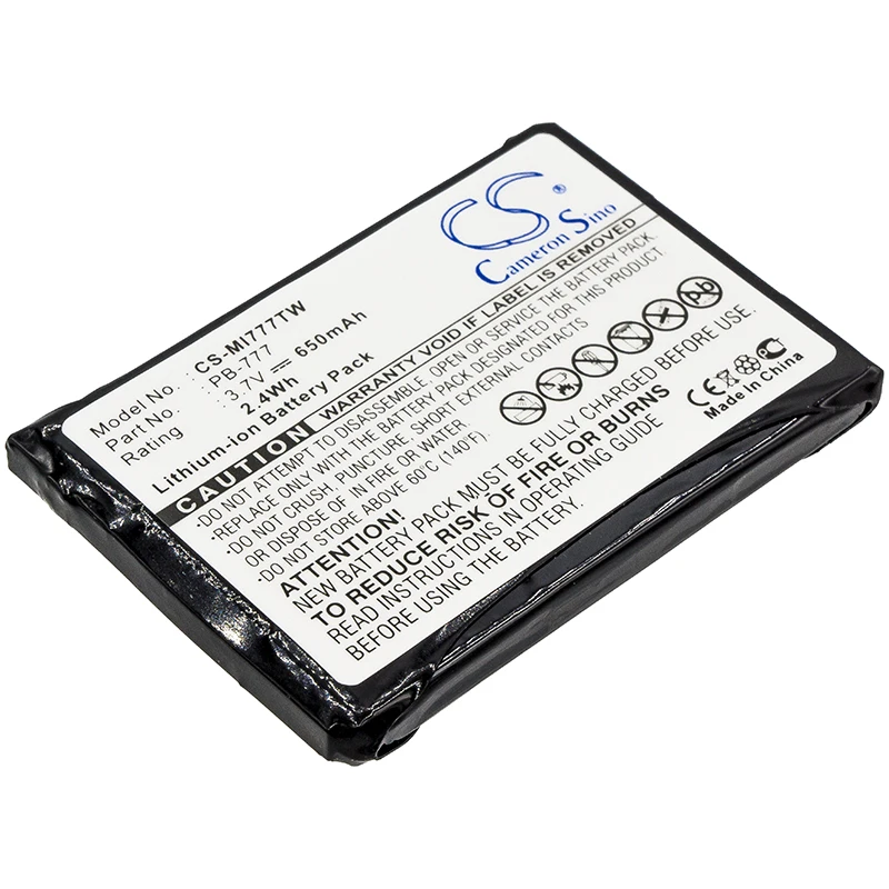

Аккумуляторная батарея для двусторонней радиосвязи CS для Midland 777 PMR446 + подходит для телефона, li-ion 3,70 в, 650 мАч