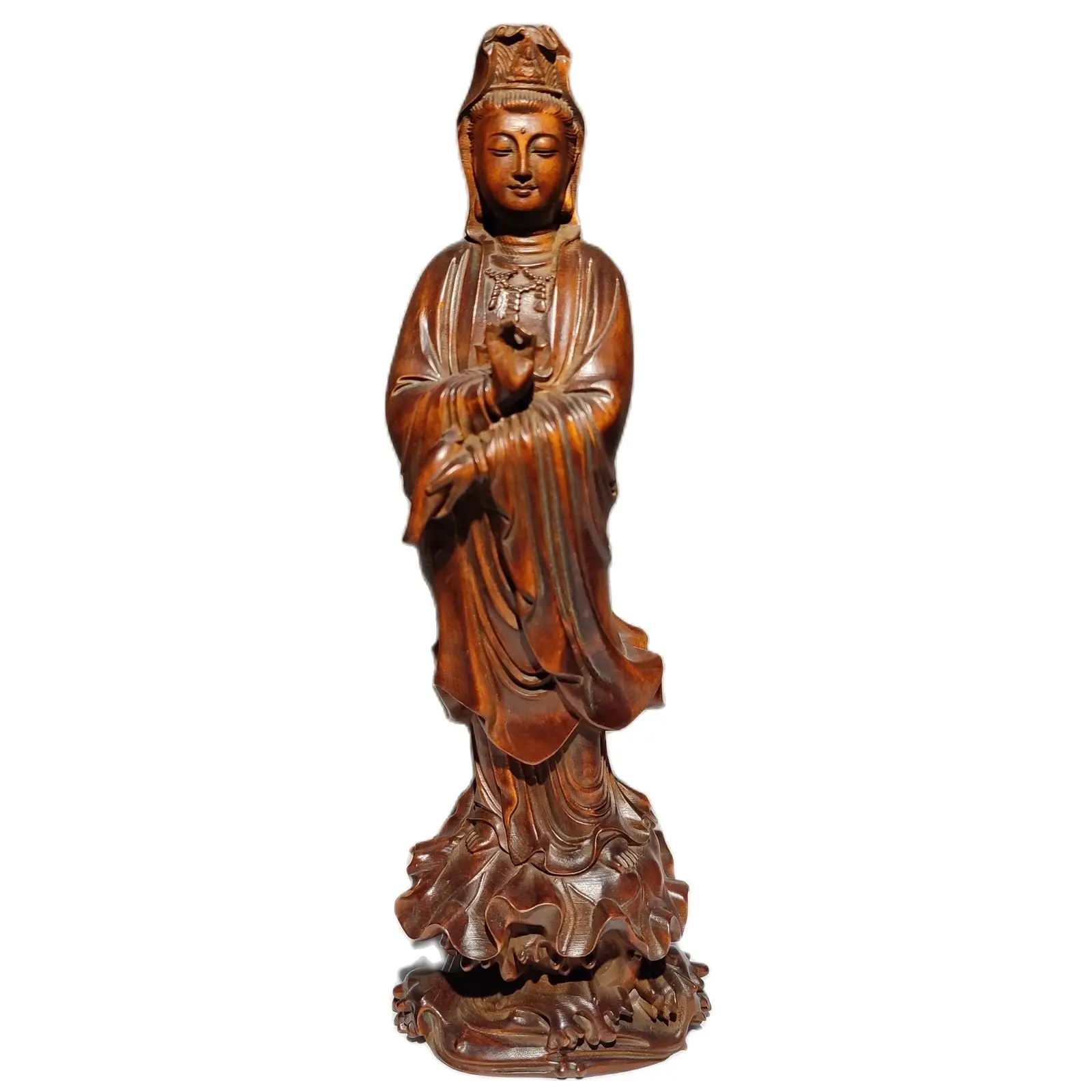 

Деревянная фигурка Гуаньинь, статуи Будды, домашний декор, деревянные резьбы, комната kwan yin