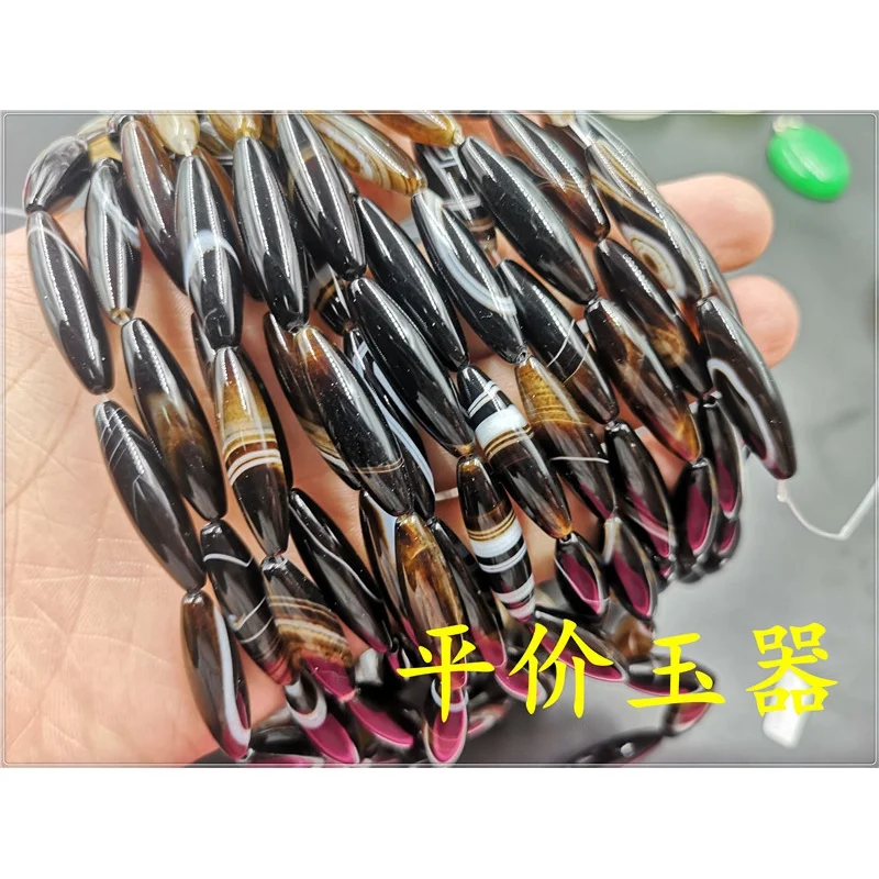 

Аксессуары для украшения «сделай сам», коричневый большой Поводок из шелка и агата