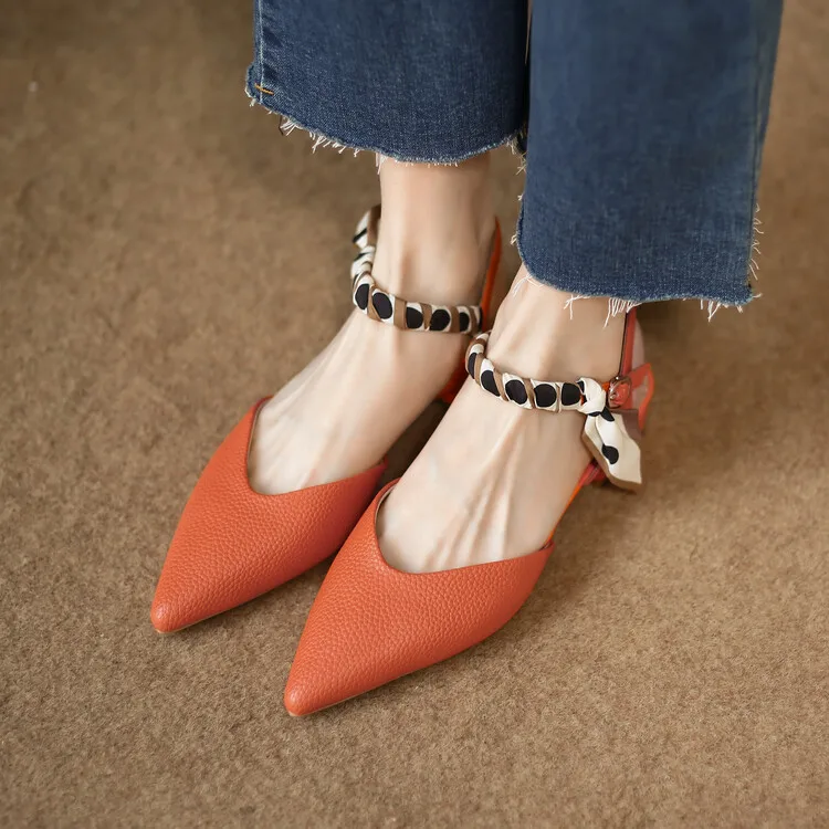 

Beige Heeled Sandals Shoes Closed Toe Med Espadrilles Platform Shallow Mouth 2022 Summer Buckle Strap Black Pointed Real Medium