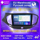 Автомагнитола 2DIN, мультимедийный видеоплеер с GPS-навигацией и 4G Lte, IPS DSP Android10 для LADA Vesta Cross Sport 2015-2019