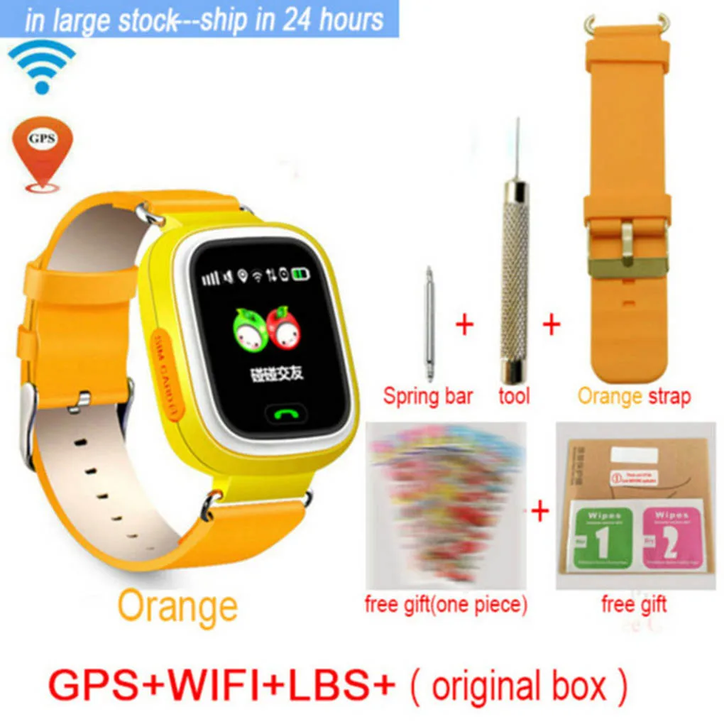 

Наручные часы GPS Q90, Детские умные часы с определением местоположения телефона, детские часы 1, 22 дюйма, цветной ЖК-дисплей, сенсорный экран, ...