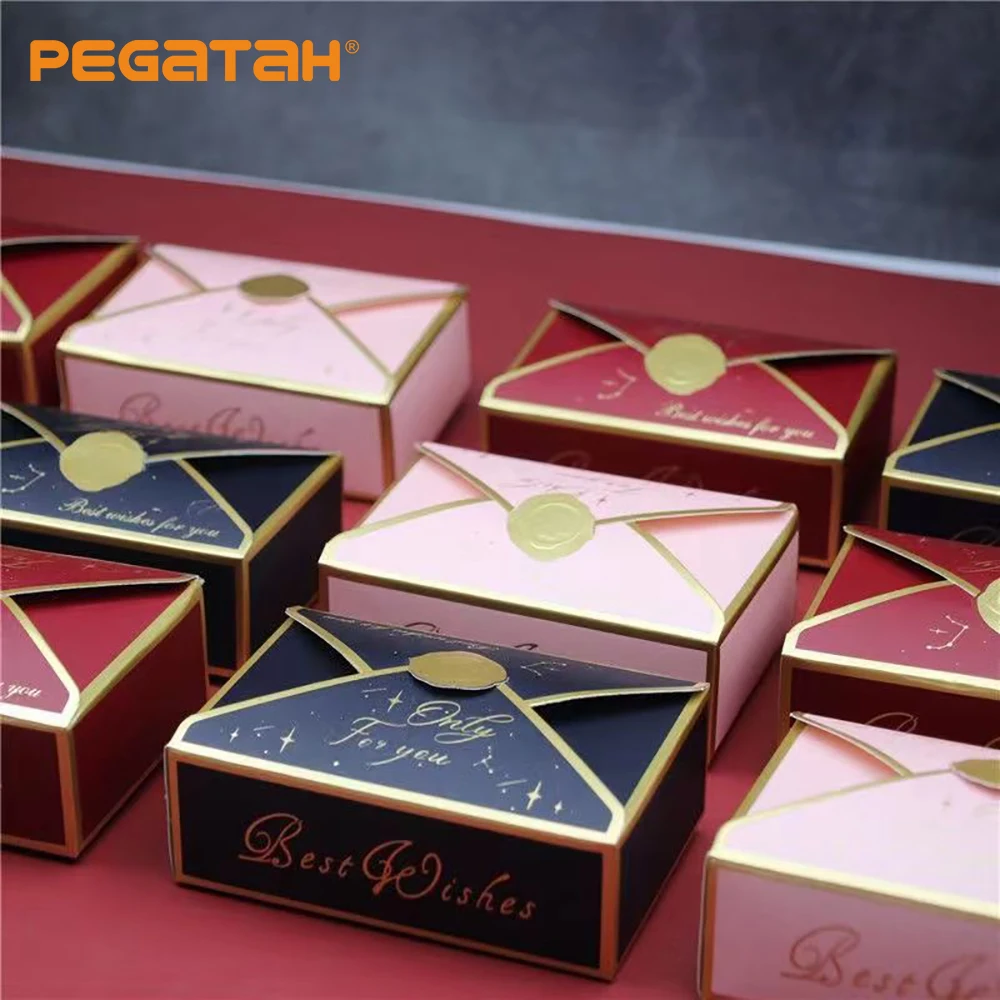 

Creative Gift Box Packaging Envelope Shape Wedding Gift Candy Box Favors Birthday Party Christmas Jelwery Decoration Supplies