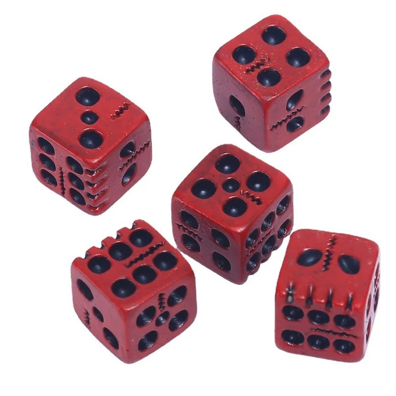 

5Pcs/set Foreign Trade New Product Red Skull Dice Game New and Strange Leisure Festival Party Funny