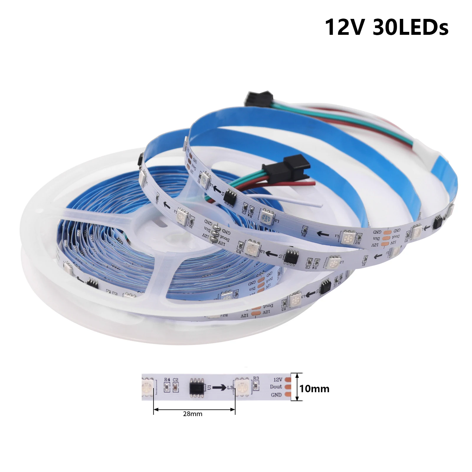 

XUNATA RGBIC светодиодная лента WS2811 30/60/120/168/180 LEDs/m